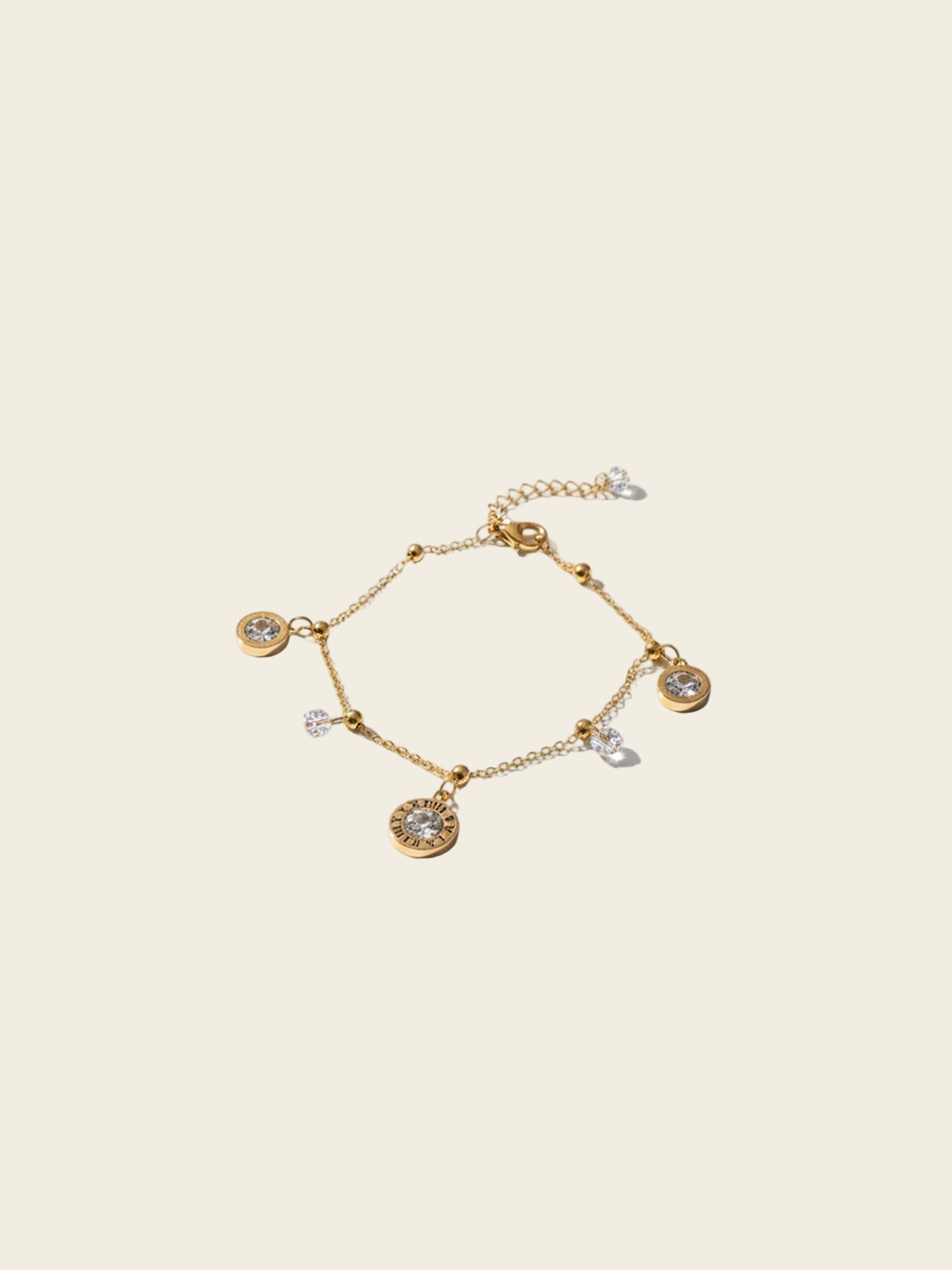 Golden Charm Stainless Steel Bracelet