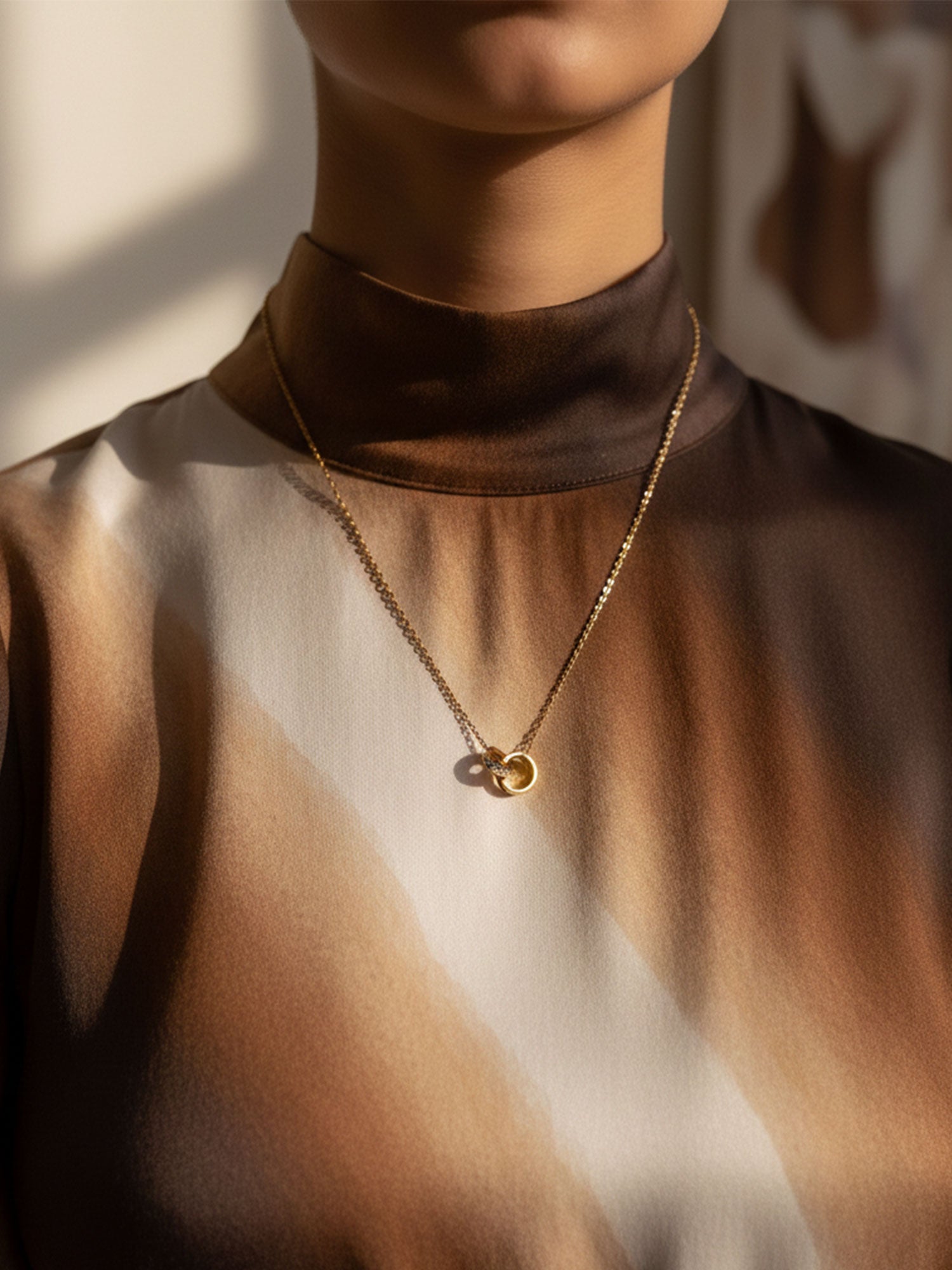 RAHRE Double Ring Charm Necklace