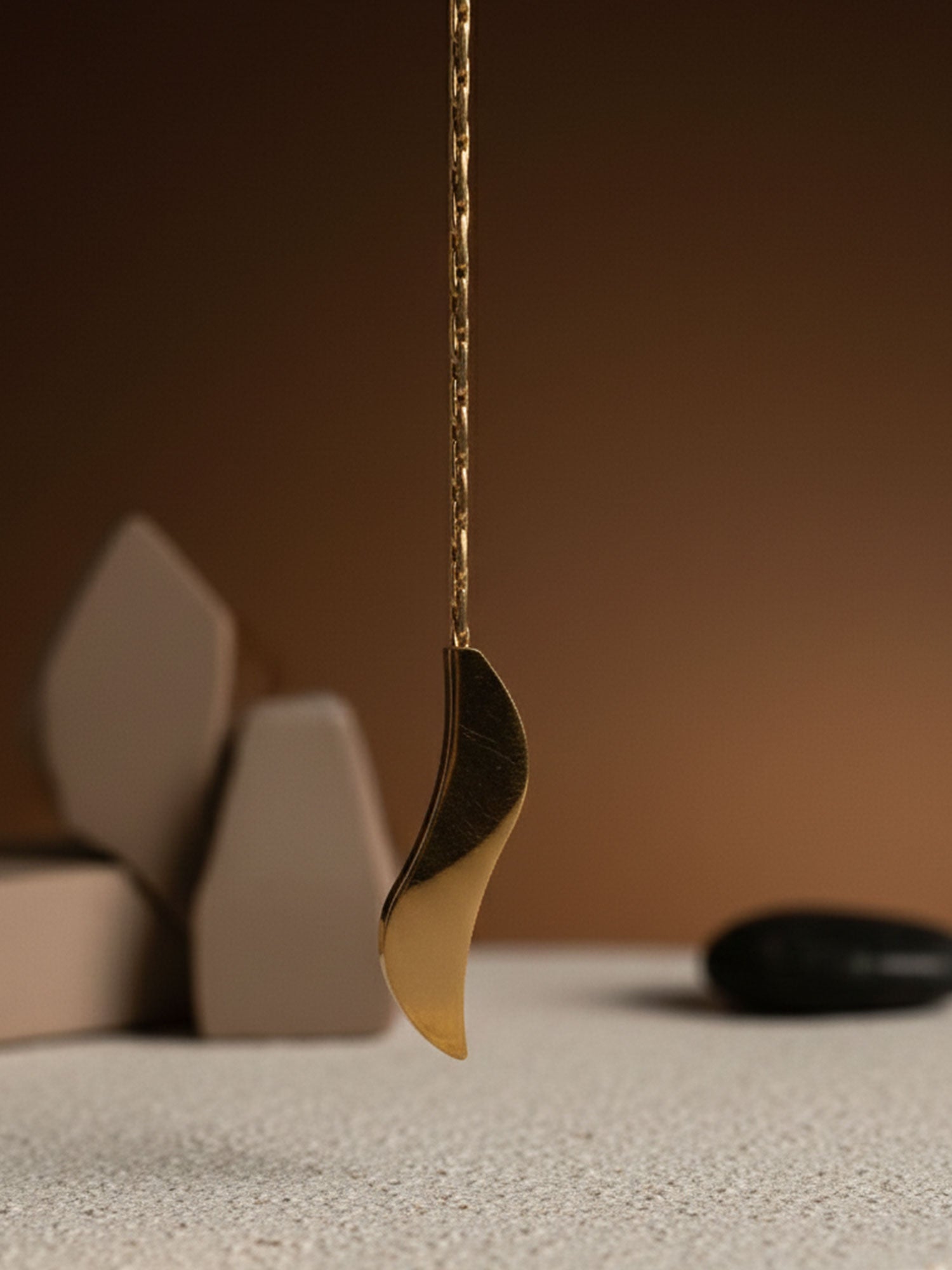 Wave Chain Drop Earrings