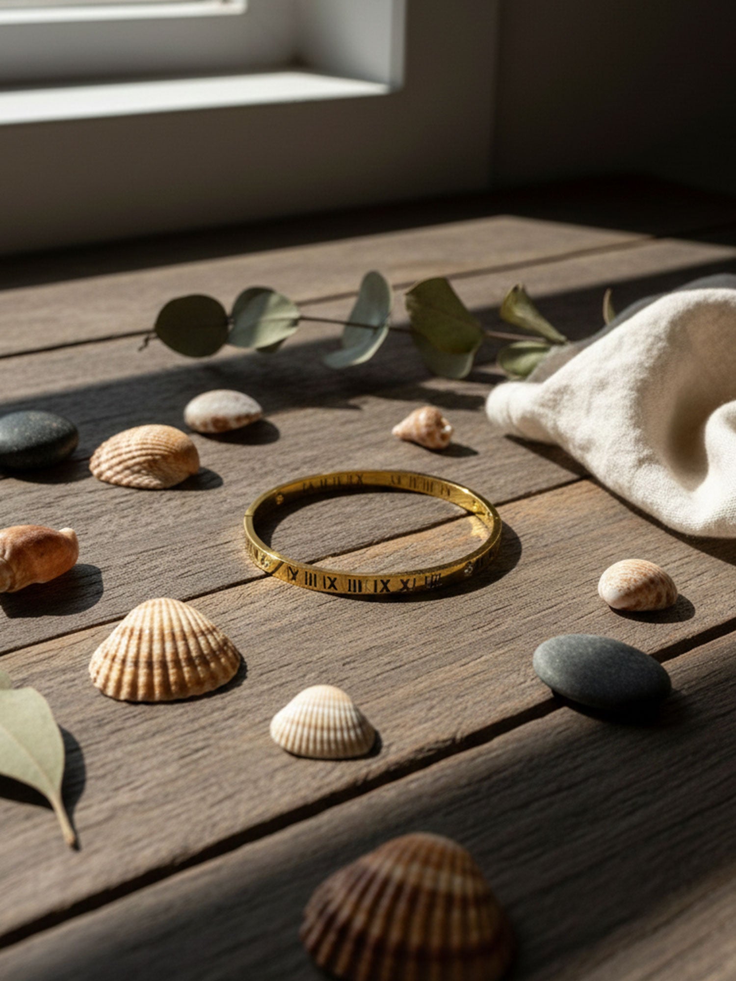 Roman Numeral Slim Bangle