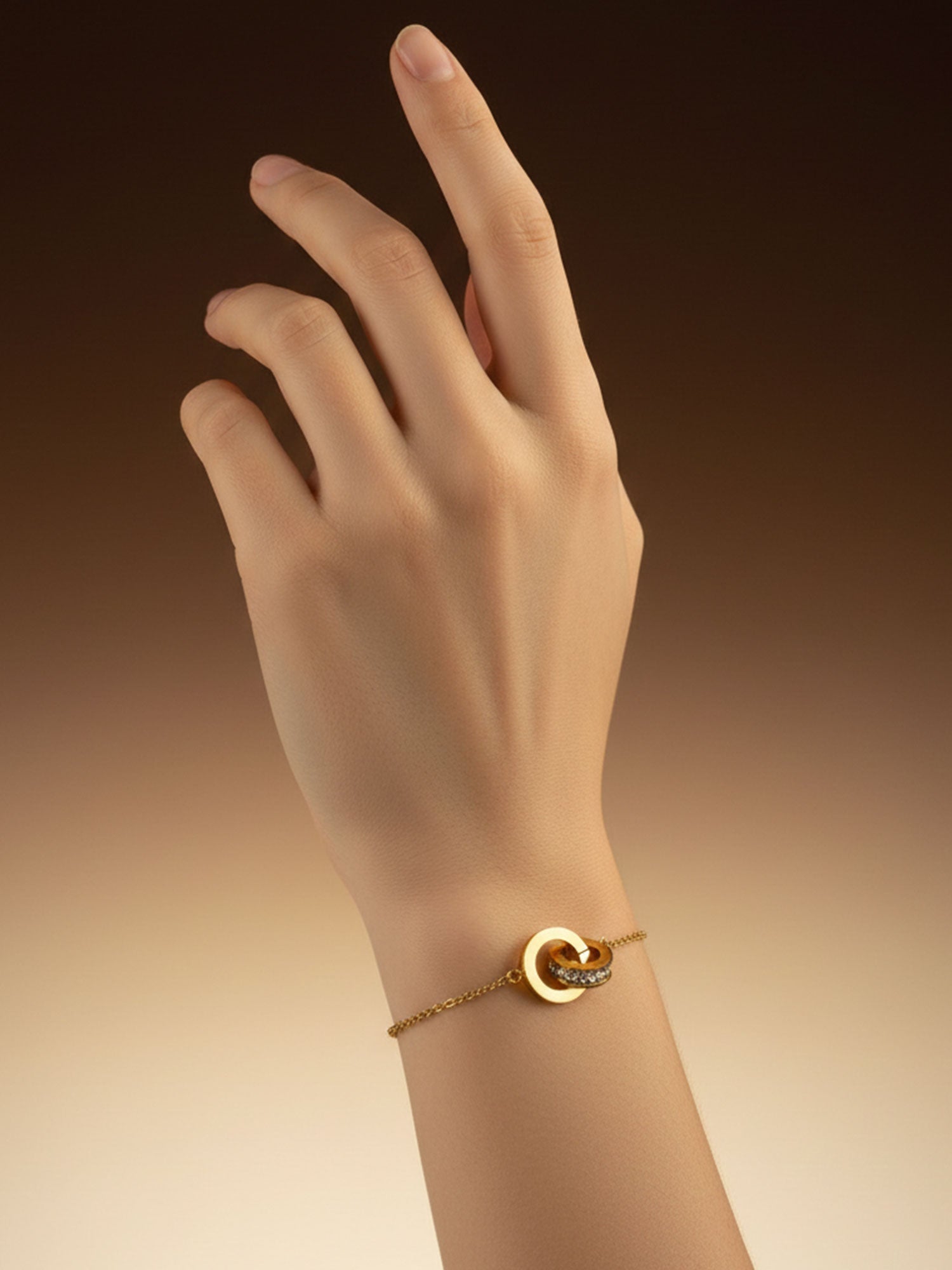 Golden Duo Circle Bracelet
