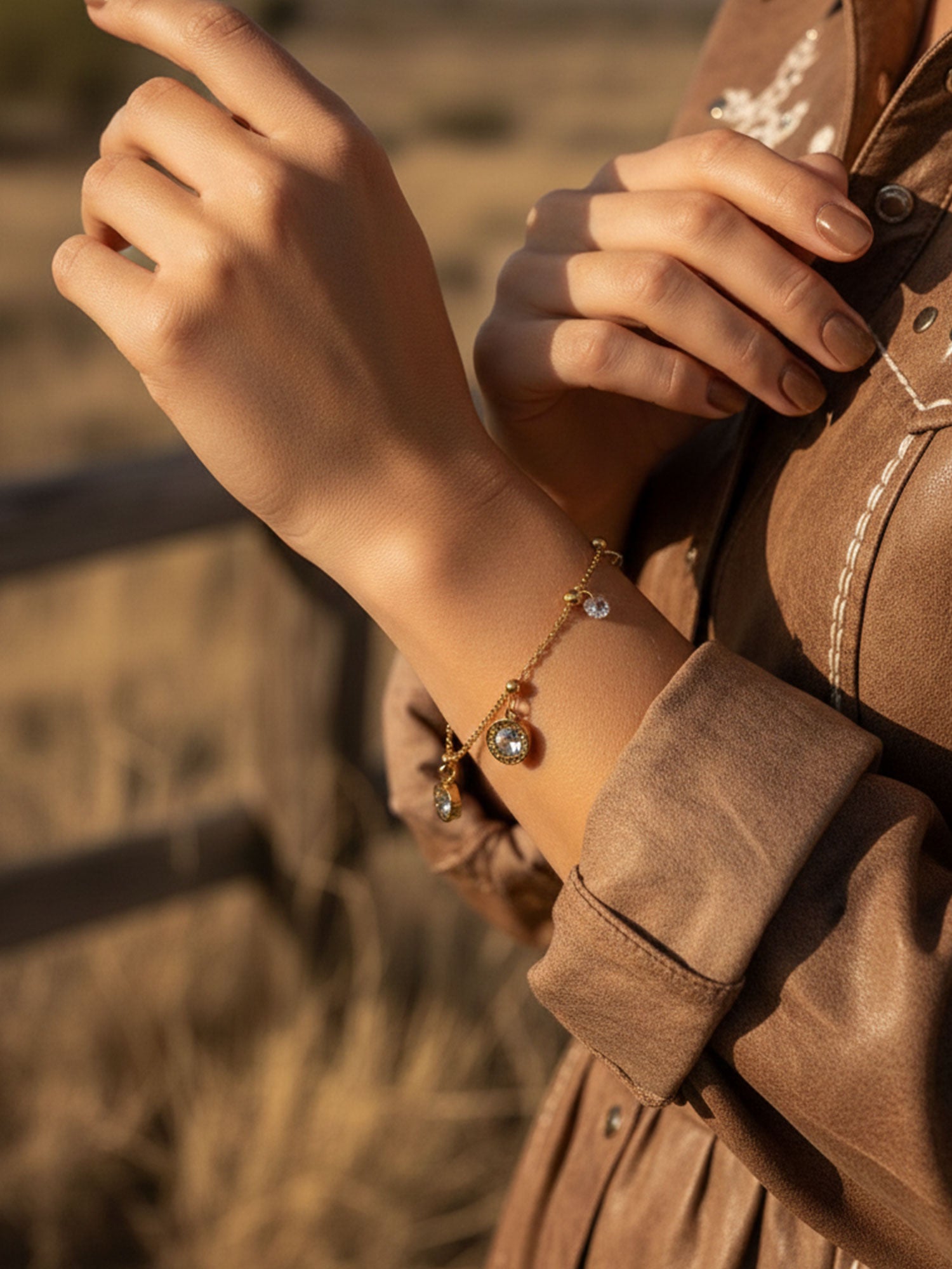 Golden Charm Stainless Steel Bracelet