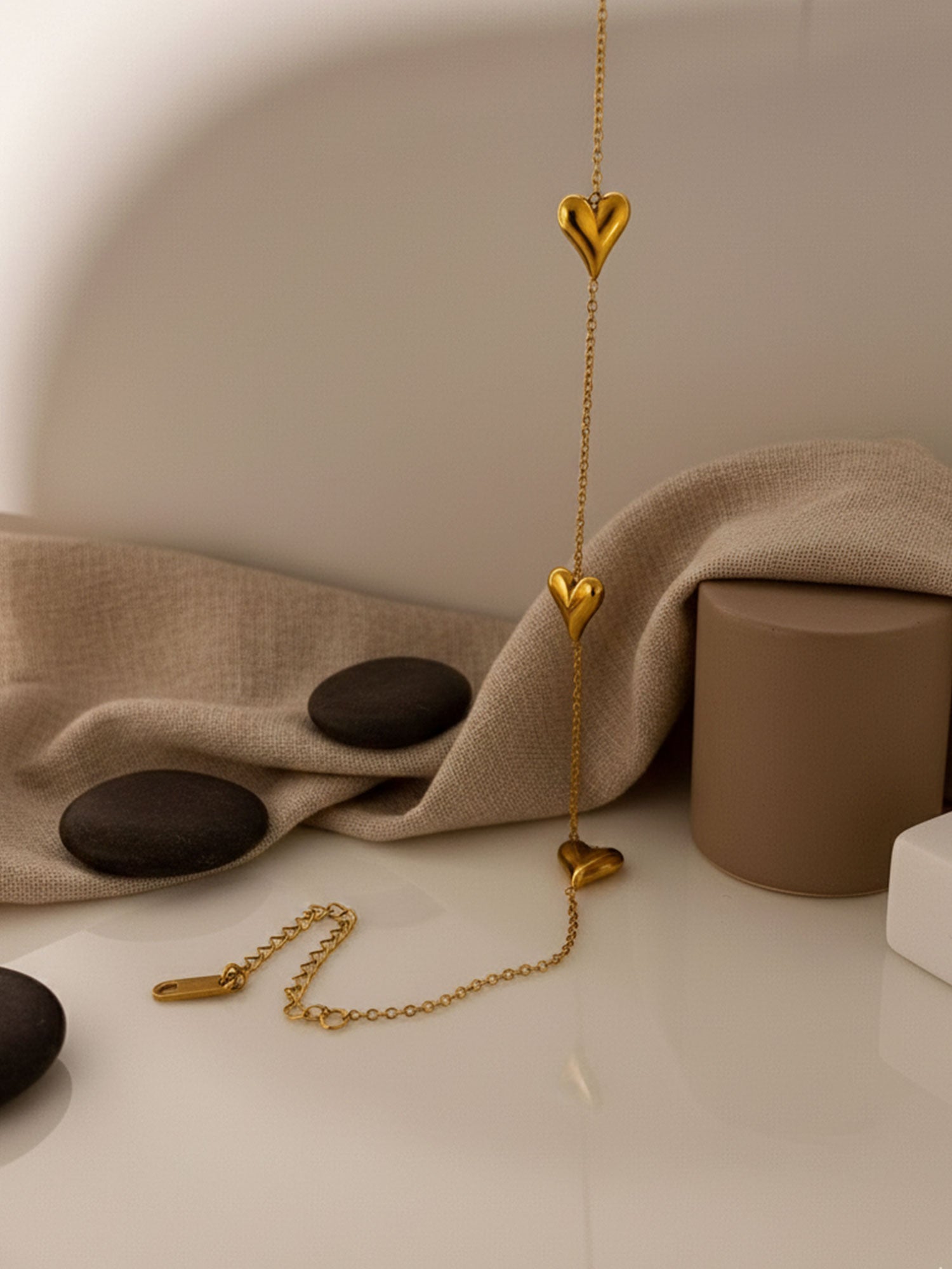 Golden Heart Chain Bracelet